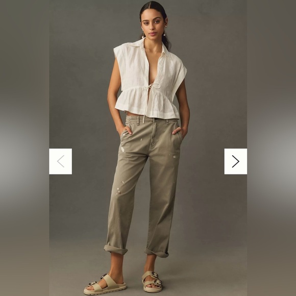 ASKK NY Paint Splatter Chino NWT Anthropologie 28 - Picture 1 of 4